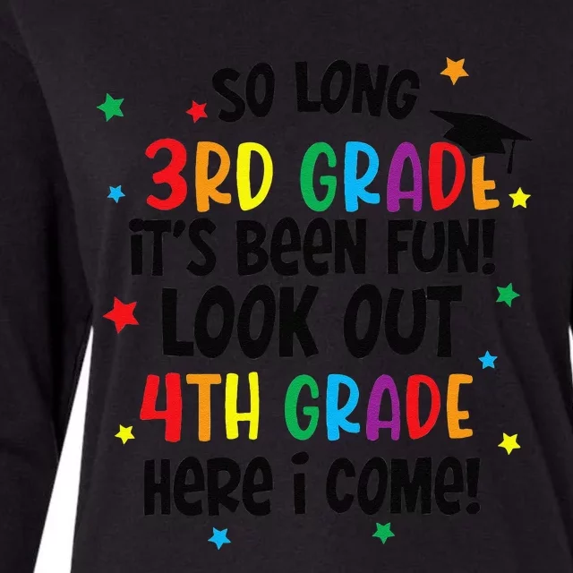 So Long 3rd Grade Look Out Kindergarten Funny Graduation Gift Womens Cotton Relaxed Long Sleeve T-Shirt