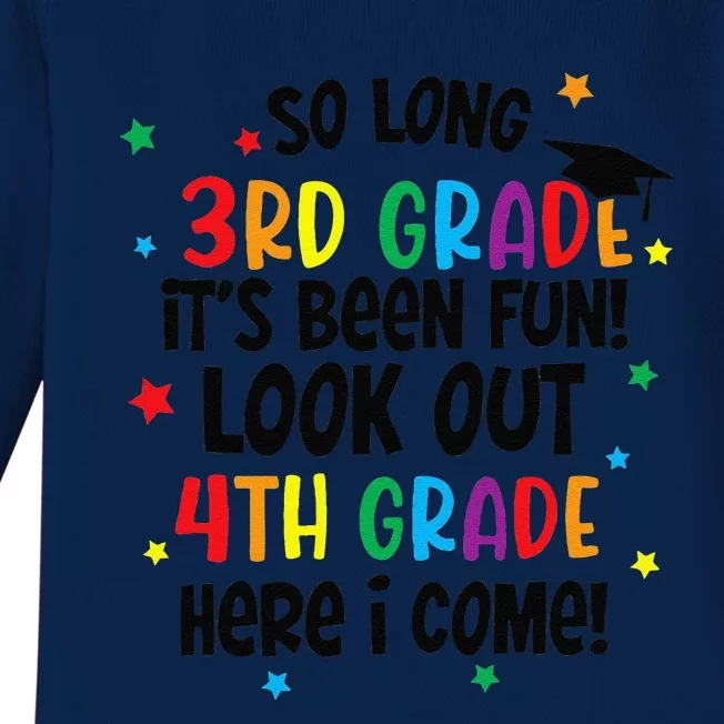 So Long 3rd Grade Look Out Kindergarten Funny Graduation Gift Baby Long Sleeve Bodysuit