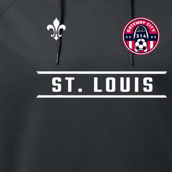 St. Louis 314 Area Code Classic Gateway Performance Fleece Hoodie