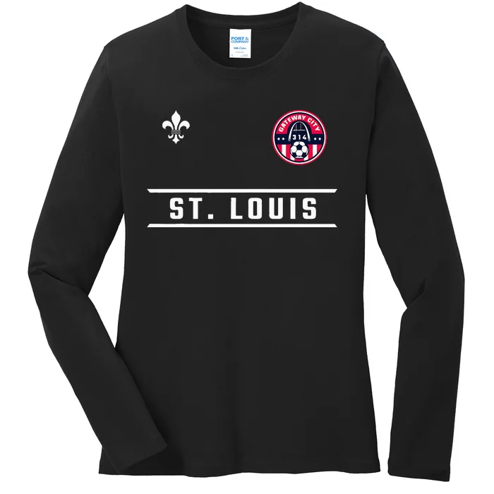 St. Louis 314 Area Code Classic Gateway Ladies Long Sleeve Shirt