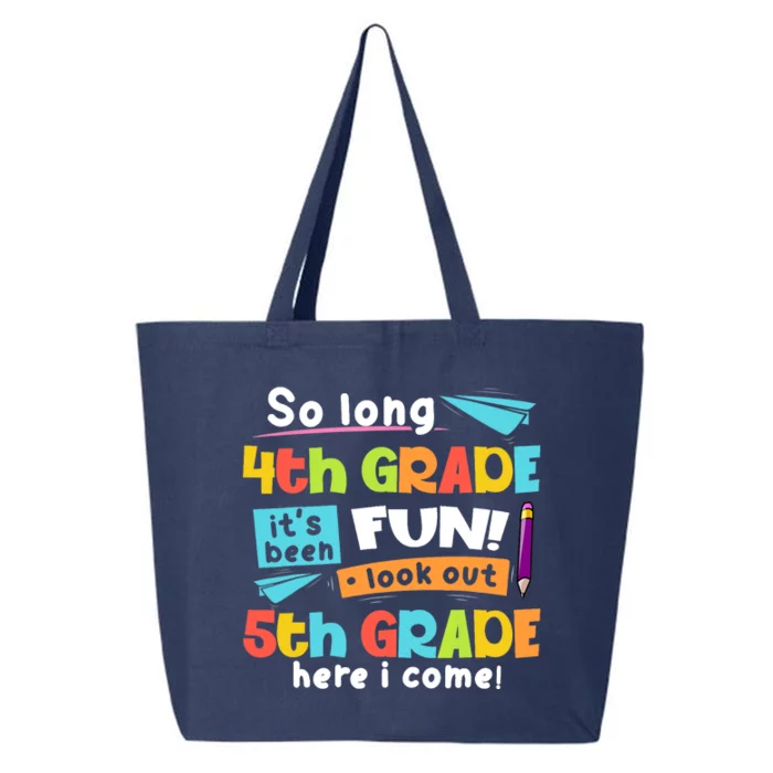 So Long 4th Grade 5th Grade Here I Come Graduation Boy 25L Jumbo Tote