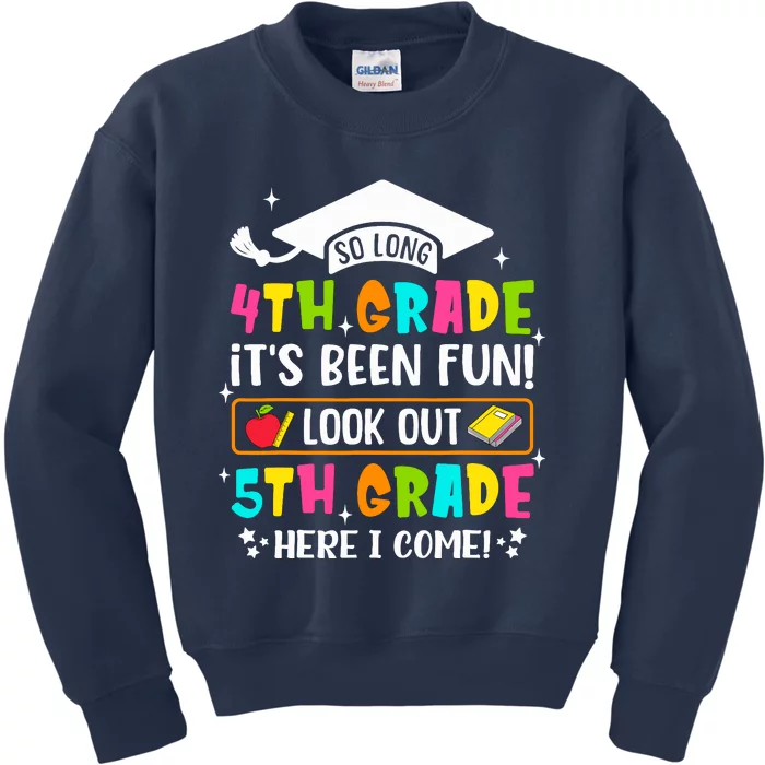 So Long 4th Grade Graduation 5th Grade Here I Come Teacher Kids Sweatshirt