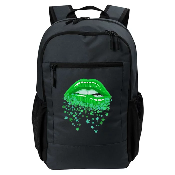 Sexy Lips 420 Cannabis Marijuana Weed Pot Leaf Lover Gift Daily Commute Backpack