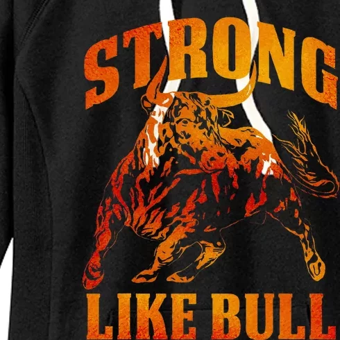 Strong Like A Bull Powerlifting Bodybuilding Women's Fleece Hoodie