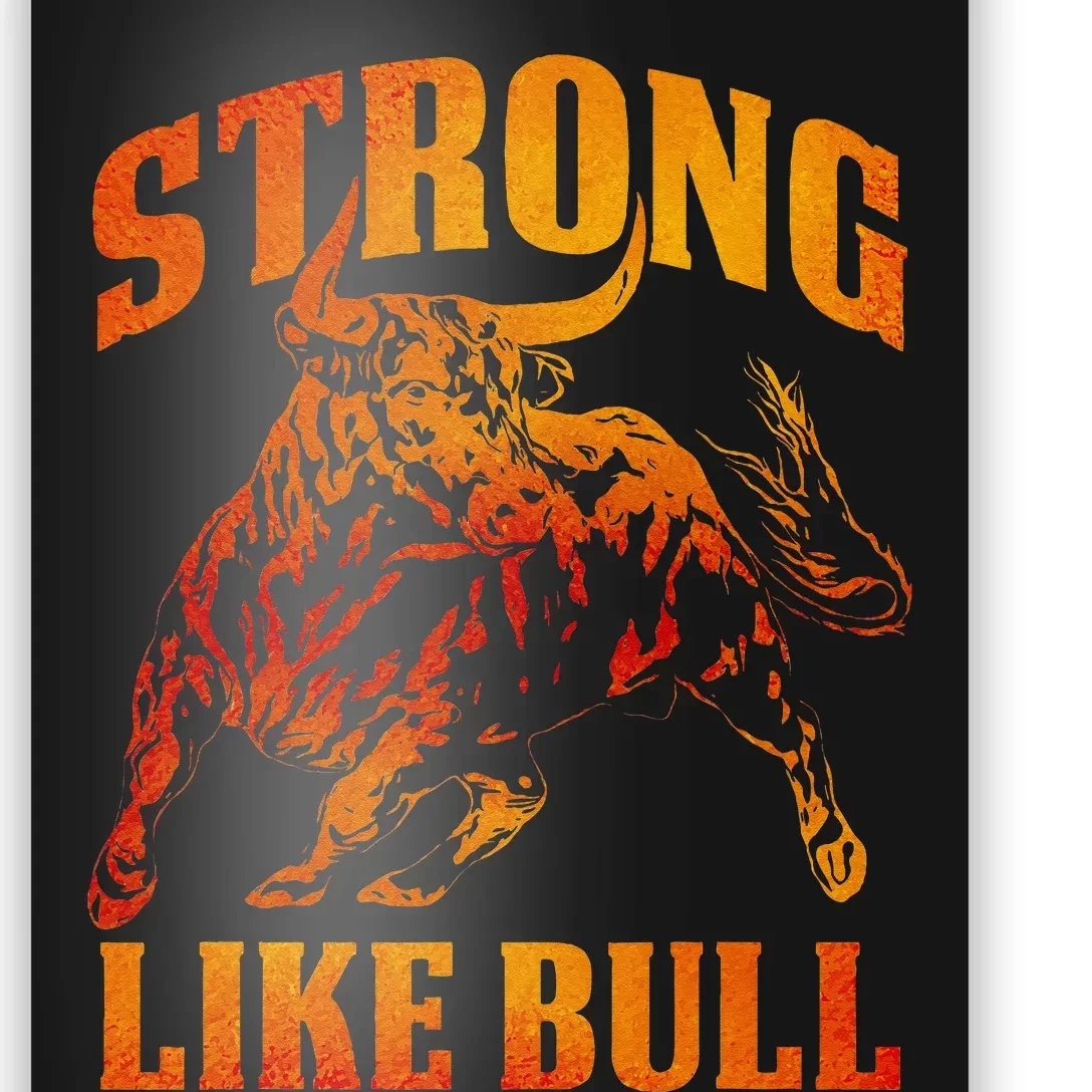 Strong Like A Bull Powerlifting Bodybuilding Poster