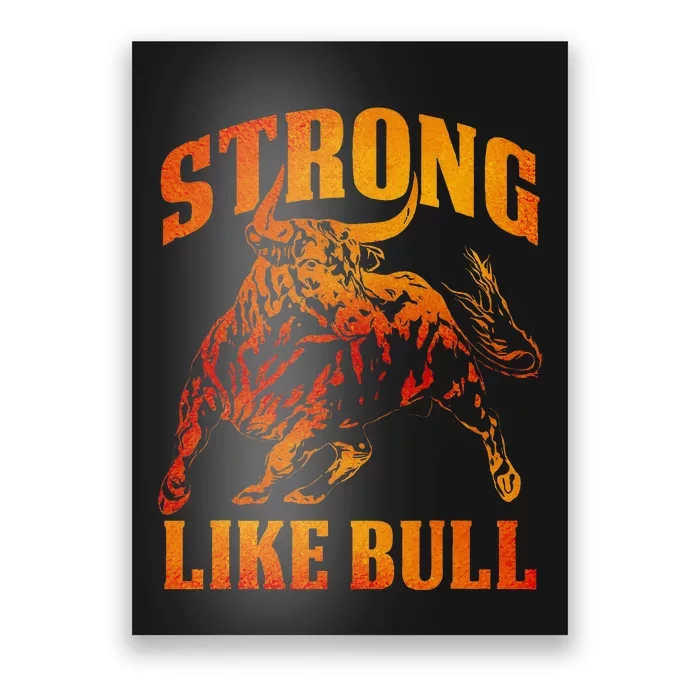 Strong Like A Bull Powerlifting Bodybuilding Poster