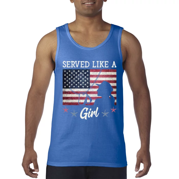 Served Like A Female Veterans Day Gift Tank Top