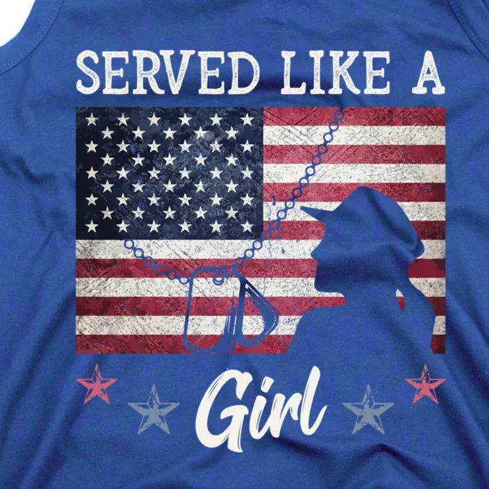 Served Like A Female Veterans Day Gift Tank Top