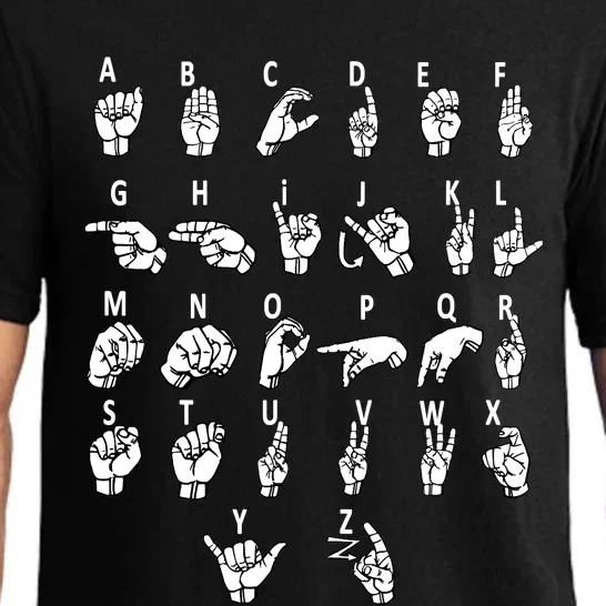 Sign Language Alphabet For ASL Interpreter Deaf Teacher Pajama Set