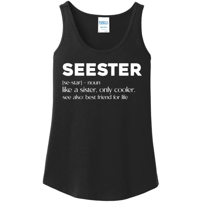 Seester Like A Sister Only Cooler Ladies Essential Tank