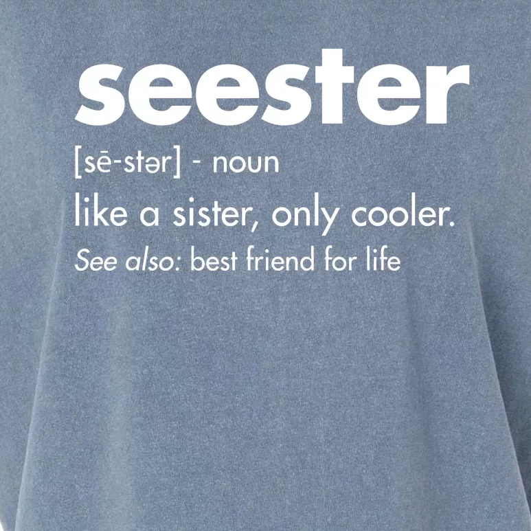 Seester Like A Sister Only Cooler Garment-Dyed Women's Muscle Tee