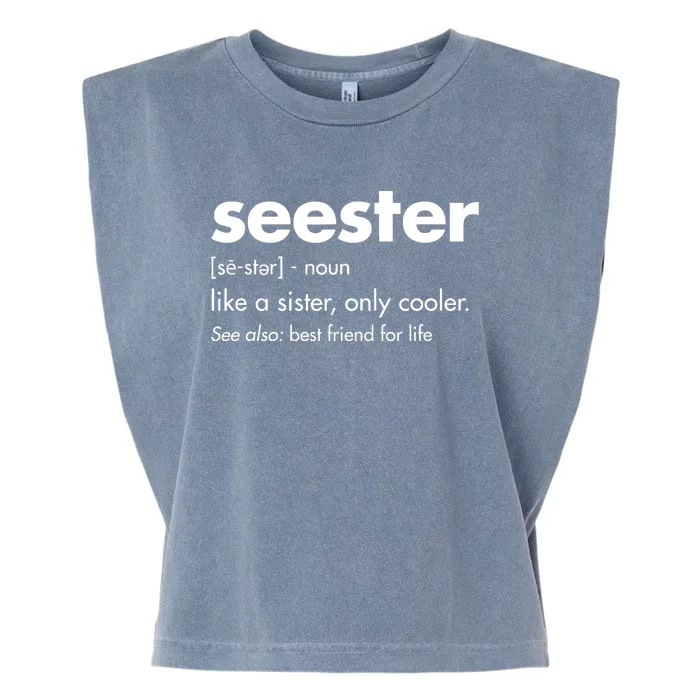 Seester Like A Sister Only Cooler Garment-Dyed Women's Muscle Tee