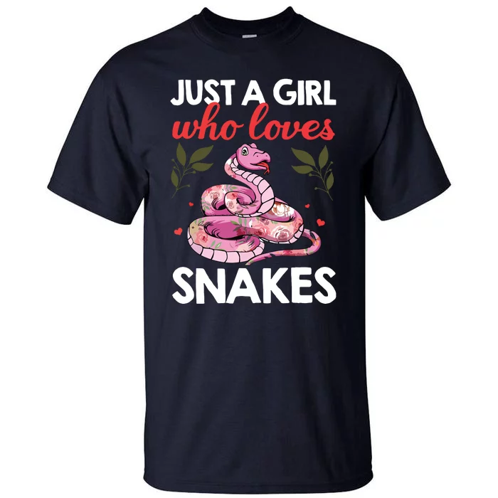 Snake Lover Art For Women Girl Ball Python Coral Reptile Tall T-Shirt