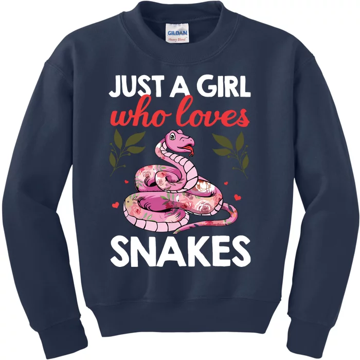 Snake Lover Art For Women Girl Ball Python Coral Reptile Kids Sweatshirt