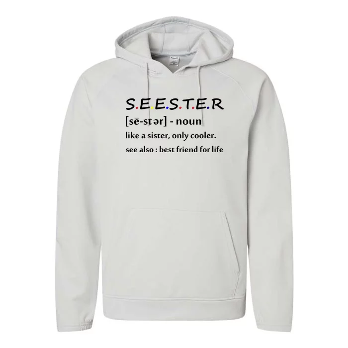 Seester Like A Sister Only Cooler Performance Fleece Hoodie