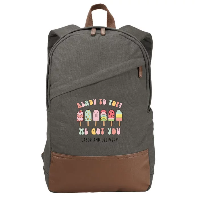 Summer Labor And Delivery Nurse Ready To Pop We Got You Cotton Canvas Backpack