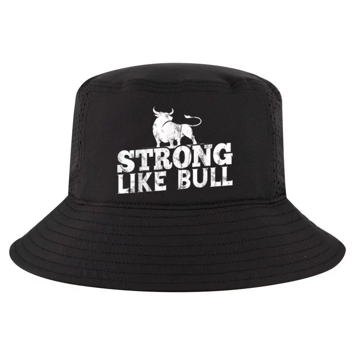 Strong Like A Bull Powerlifting Bodybuilding Cool Comfort Performance Bucket Hat