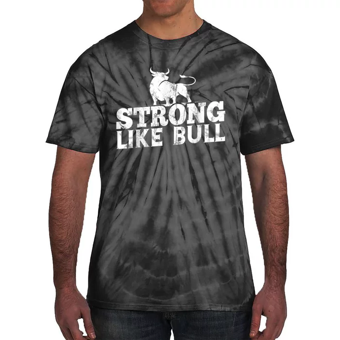 Strong Like A Bull Powerlifting Bodybuilding Tie-Dye T-Shirt