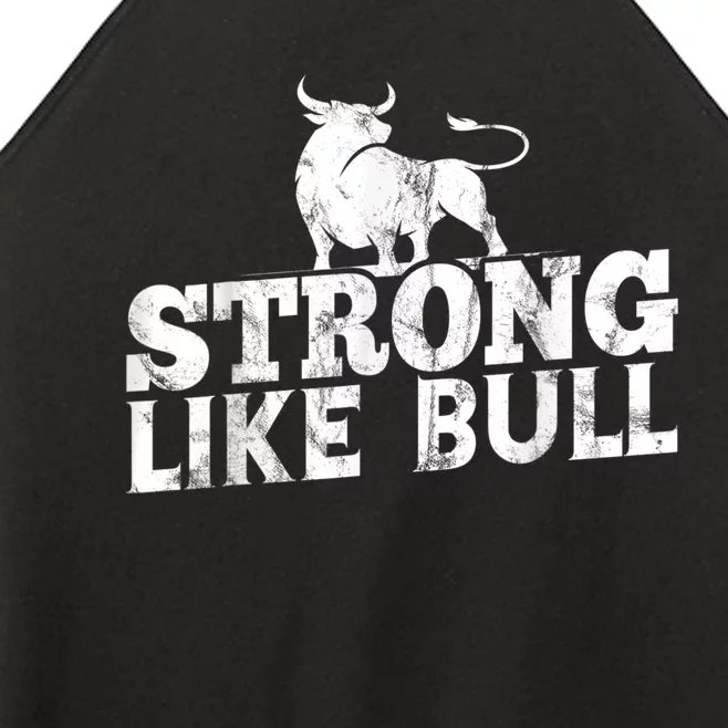 Strong Like A Bull Powerlifting Bodybuilding Women’s Perfect Tri Rocker Tank