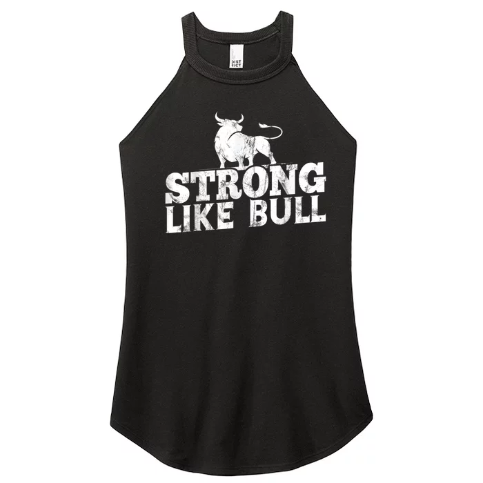 Strong Like A Bull Powerlifting Bodybuilding Women’s Perfect Tri Rocker Tank