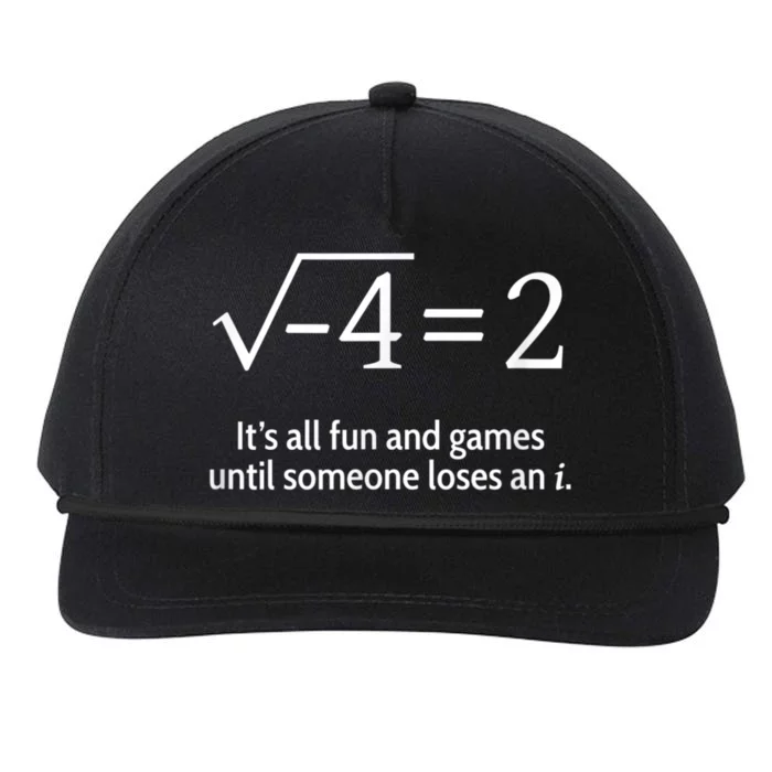 Someone Loses An I: Funny Math Short Sleeve Snapback Five-Panel Rope Hat