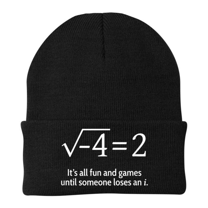 Someone Loses An I: Funny Math Short Sleeve Knit Cap Winter Beanie