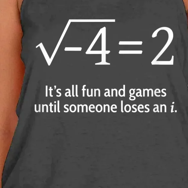 Someone Loses An I: Funny Math Short Sleeve Women's Knotted Racerback Tank