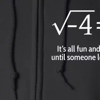 Someone Loses An I: Funny Math Short Sleeve Full Zip Hoodie