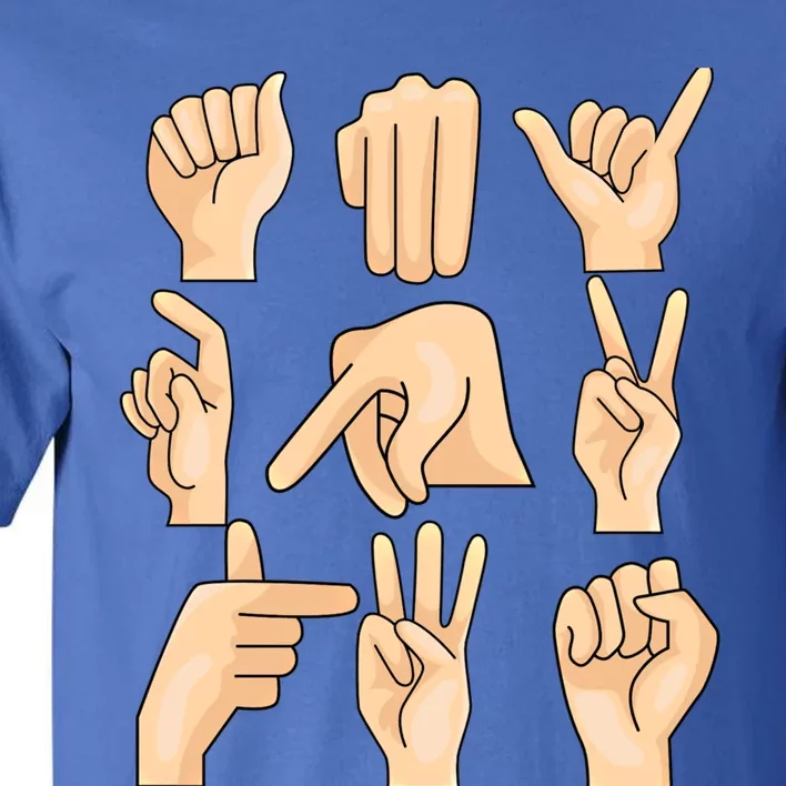 Sign Language Asl Teacher Hand Learning Hearing Impaired Gift Tall T-Shirt