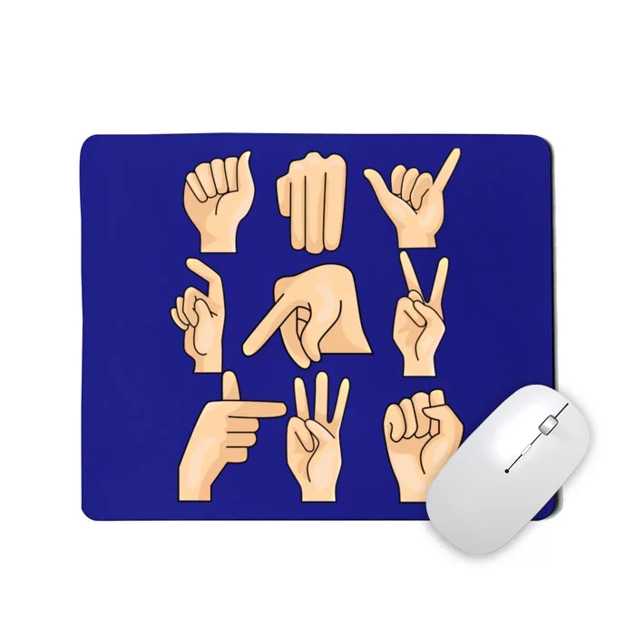 Sign Language Asl Teacher Hand Learning Hearing Impaired Gift Mousepad