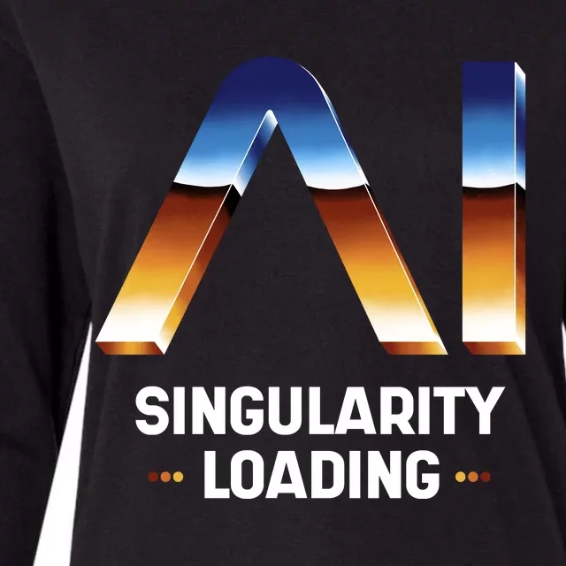 Singularity Loading AI Artificial Intelligence Womens Cotton Relaxed Long Sleeve T-Shirt