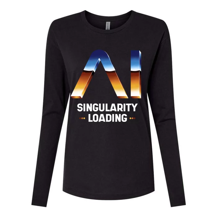 Singularity Loading AI Artificial Intelligence Womens Cotton Relaxed Long Sleeve T-Shirt