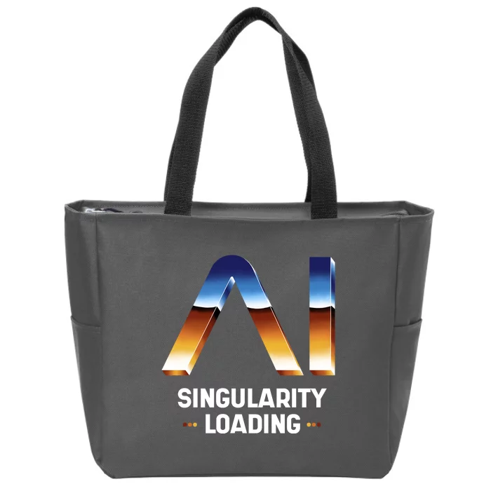 Singularity Loading AI Artificial Intelligence Zip Tote Bag