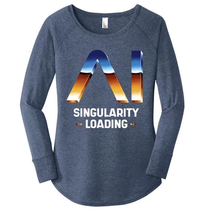 Singularity Loading AI Artificial Intelligence Women's Perfect Tri Tunic Long Sleeve Shirt