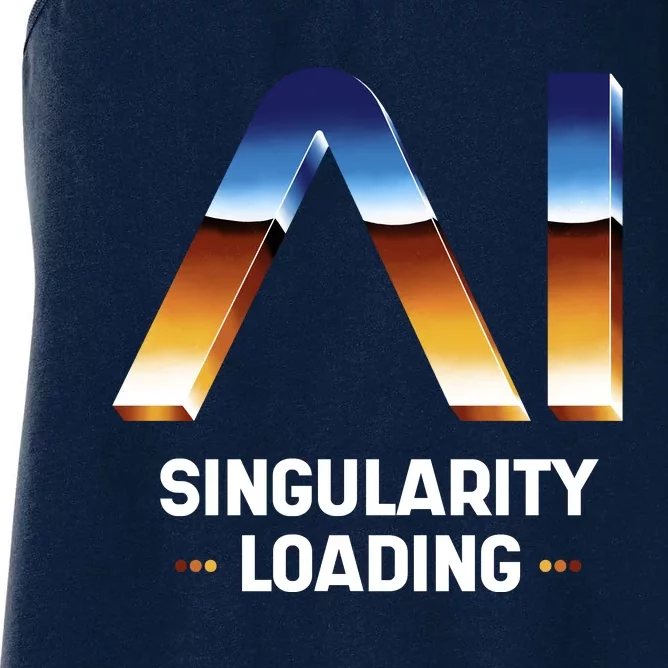 Singularity Loading AI Artificial Intelligence Women's Racerback Tank