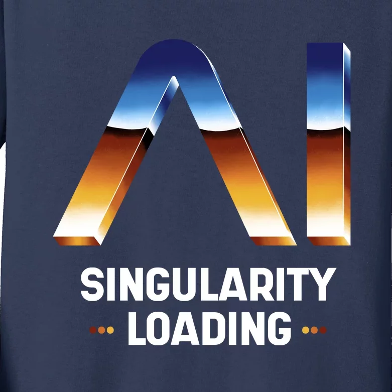 Singularity Loading AI Artificial Intelligence Kids Long Sleeve Shirt