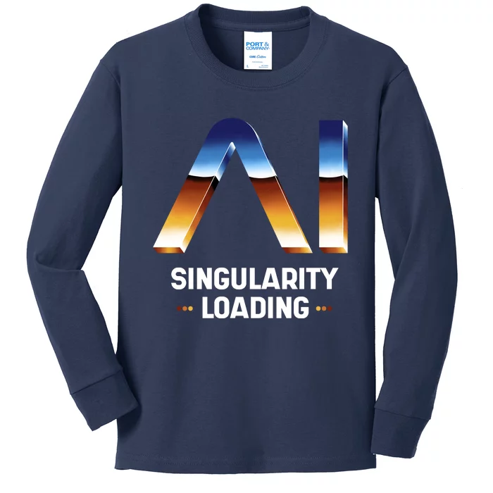 Singularity Loading AI Artificial Intelligence Kids Long Sleeve Shirt