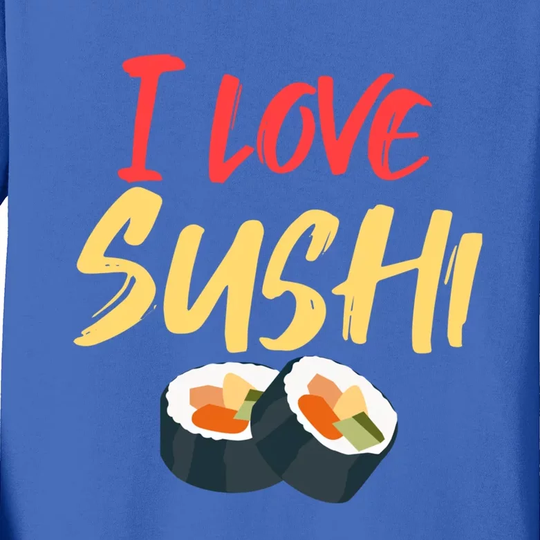 Sushi Lover Addicted To Gift Kids Long Sleeve Shirt