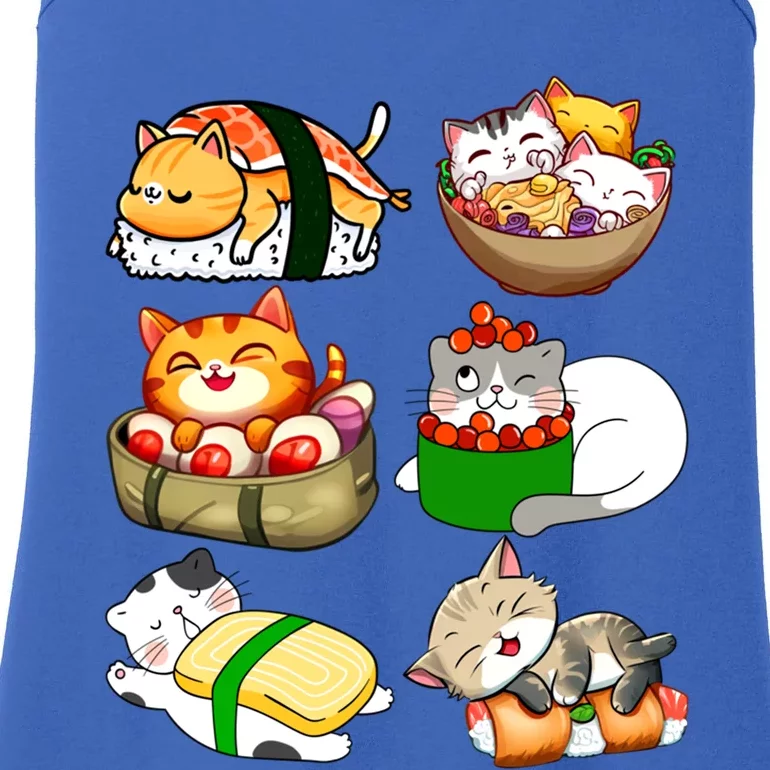 Sushi Lover Anime Cats Lovers Japanese Anime Kawaii Neko Gift Ladies Essential Tank