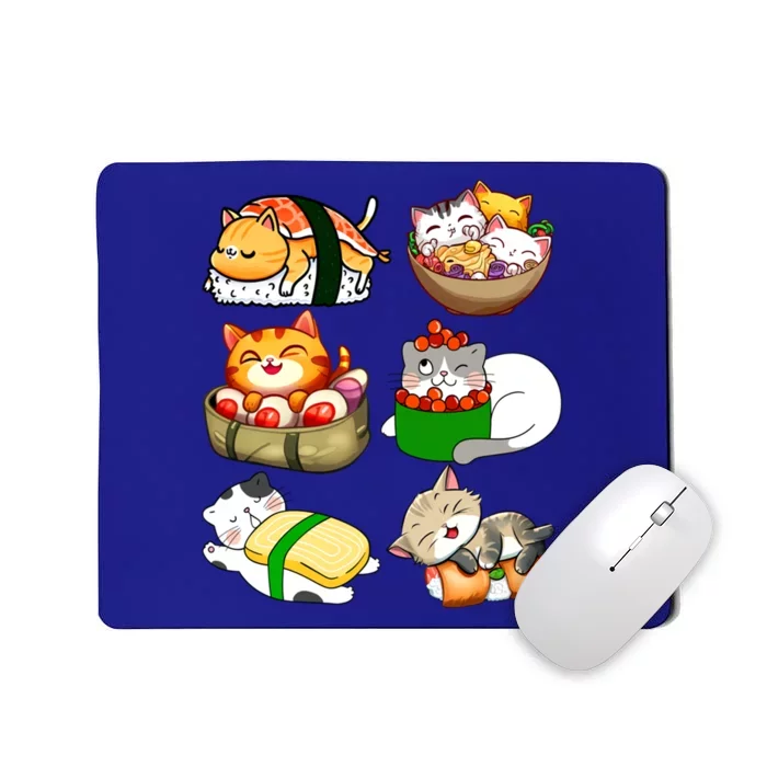 Sushi Lover Anime Cats Lovers Japanese Anime Kawaii Neko Gift Mousepad