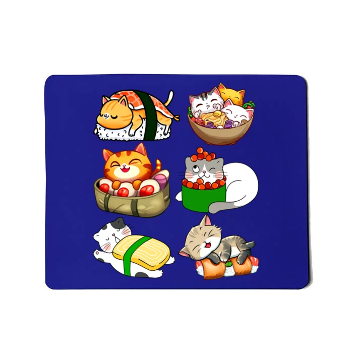 Sushi Lover Anime Cats Lovers Japanese Anime Kawaii Neko Gift Mousepad