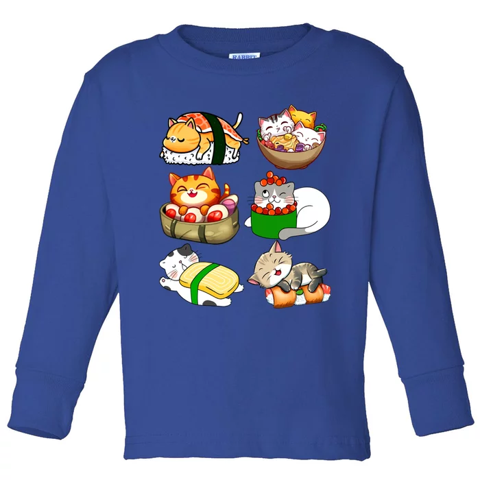 Sushi Lover Anime Cats Lovers Japanese Anime Kawaii Neko Gift Toddler Long Sleeve Shirt