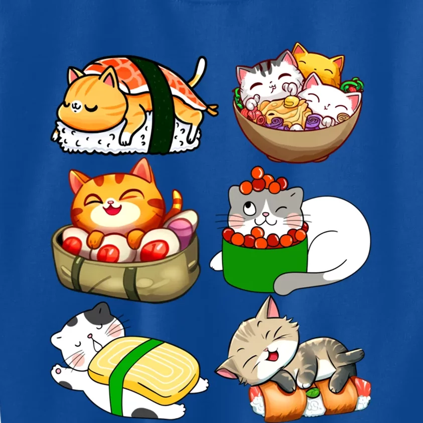 Sushi Lover Anime Cats Lovers Japanese Anime Kawaii Neko Gift Kids Sweatshirt