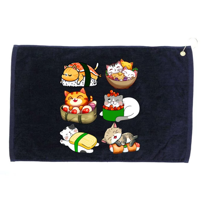 Sushi Lover Anime Cats Lovers Japanese Anime Kawaii Neko Gift Grommeted Golf Towel