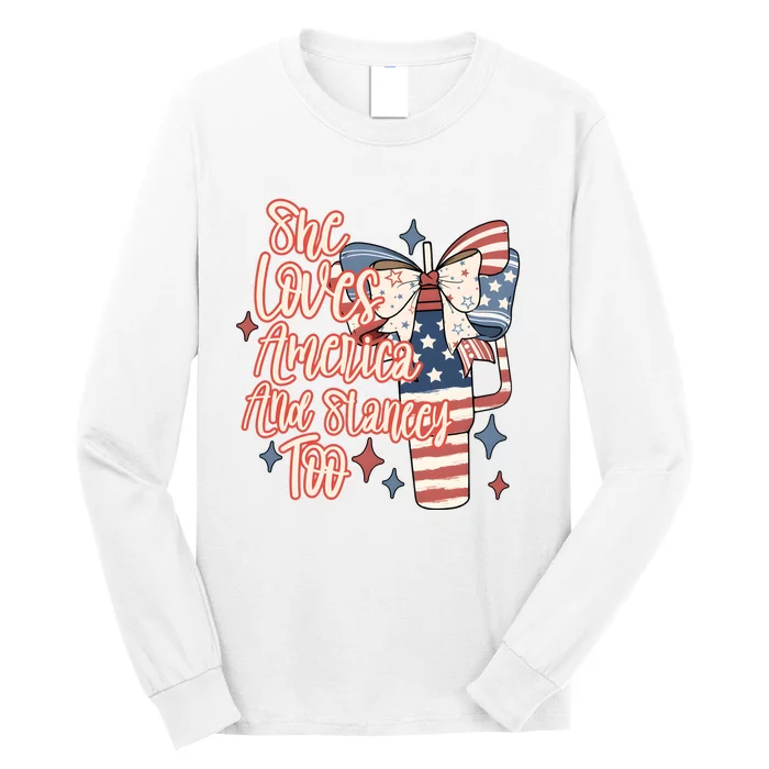 She Loves America And Stanley Too Long Sleeve Shirt