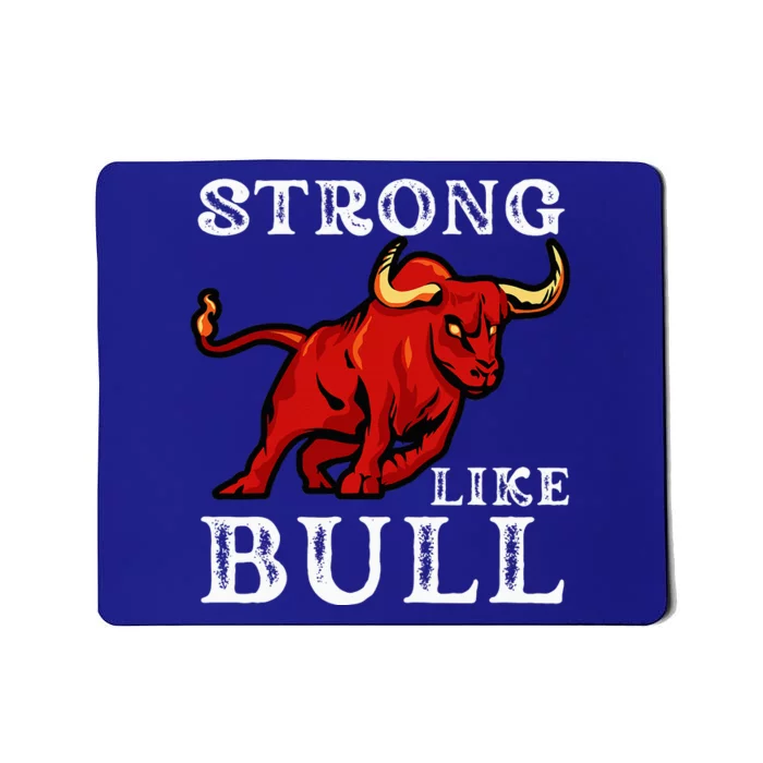 Strong Like A Bull Weight Powerlifting Bodybuilding Cowboy Mousepad