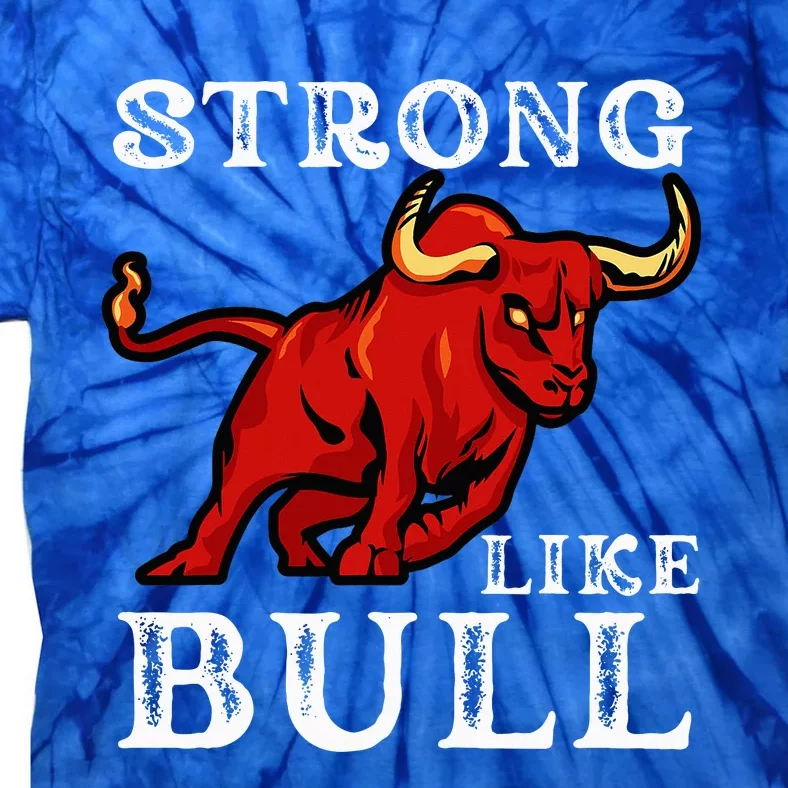 Strong Like A Bull Weight Powerlifting Bodybuilding Cowboy Tie-Dye T-Shirt