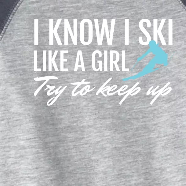 Ski Like A ; Skiing Cute Gift Teen Toddler Fine Jersey T-Shirt