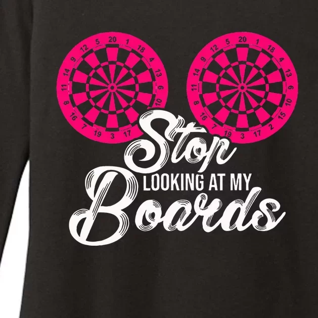 Stop Looking At My Boards Dart Player Womens CVC Long Sleeve Shirt