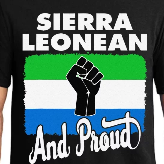 Sierra Leonean And Proud Love Sierra Leonea Flag Fist Pajama Set